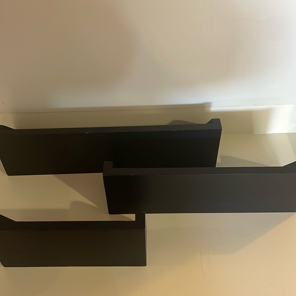 Black wall shelves